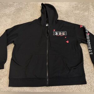 Mickey Mouse Women’s Fleece Zip-Up Hoodie XXL Disney